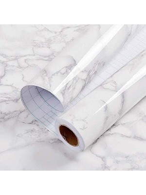 Pileli Store Mermer Desenli Folyo Sticker Masa Tezgah Duvar Kağıdı Su Geçirmez Yapışkanlı Folyo