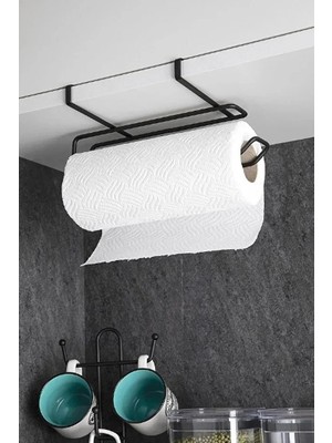 Pileli Store Siyah Dolap Içi Kağıt Havluluk Askı