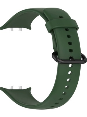Caseonn Honor Watch 5 ile Uyumlu Kordon Esnek Spor Silikon Kayış Koyu Yeşil
