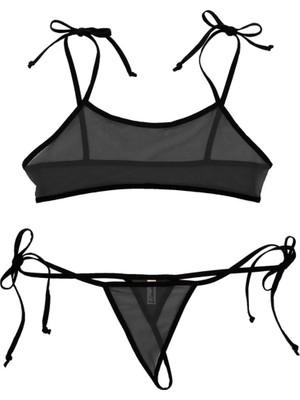 Beruflic Büyük Beden Siyah Fantezi Iç Giyim Sütyen Külot Takımı