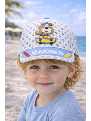 Aydın Şapkacınız 1-3 Yaş Erkek Çocuk Siperli Şapka Cırtlı Ayarlanabilir Günlük Kullanım