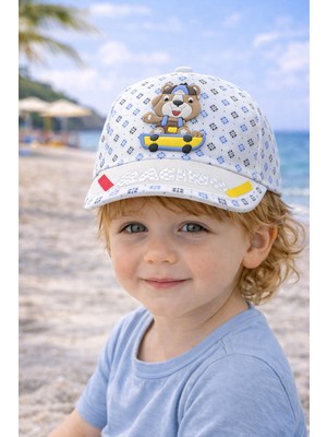 Aydın Şapkacınız 1-3 Yaş Erkek Çocuk Siperli Şapka Cırtlı Ayarlanabilir Günlük Kullanım