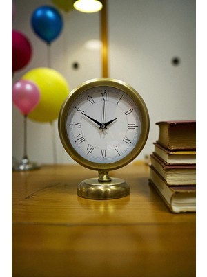 Pileli Store Retro Eskitme Metal 25 x 20 cm Masa Saati