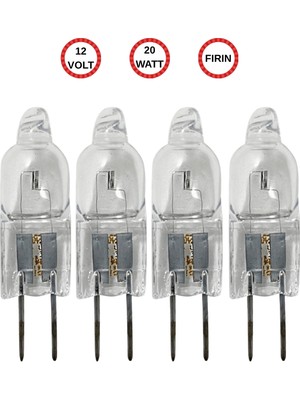 Avarson (4 Adet) Ledvance 12VOLT 20W SARI Işık G4 Duylu Fırın Ampulü