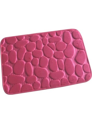 Pileli Store Memory Kaydırmaz Banyo Paspası Pembe