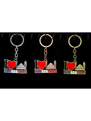 Pileli Store Metal Sultanahmet Anahtarlık (I Love Sultanahmet)