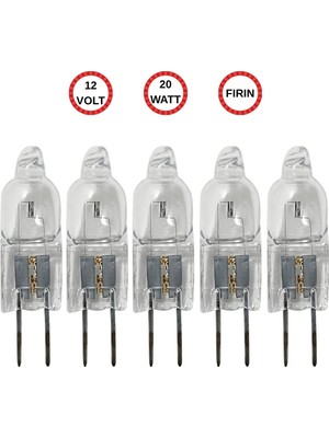 Avarson (5 Adet) Ledvance 12VOLT 20W SARI Işık G4 Duylu Fırın Ampulü