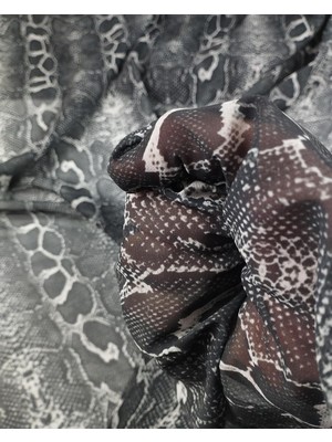 Kumaş Parça Siyah Gri Renklerde Şifon Kumaş En: 140CM