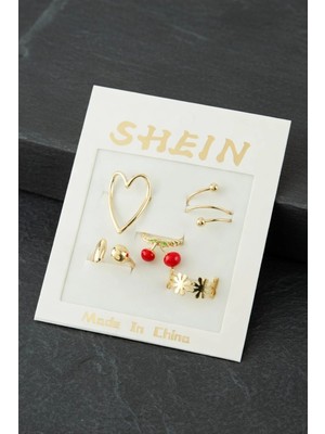 SiHako 5 Adet Kiraz Lüx Eklem Yüzük