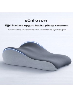 Viscora Çok Amaçlı Ortopedik Bel Minderi – Visco Yastık, Yıkanabilir Kılıf, Space Memory Foam – Dinlenme, Rahatlama ve Keyifli Kullanım İçin – Ofis, Ev ve Kamp