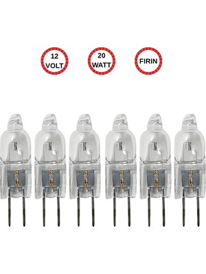 Avarson (6 Adet) Ledvance 12VOLT 20W SARI Işık G4 Duylu Fırın Ampulü