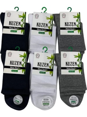 Beruflic Kuzen Dikişsiz Yarım Konç Bambu Erkek Çorap 12 Adet