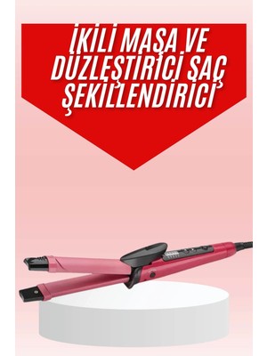 Pileli Store Saç Şekillendirici Düzleştirici ve Maşa Özellikli Şekillendirici Seramik Kaplama