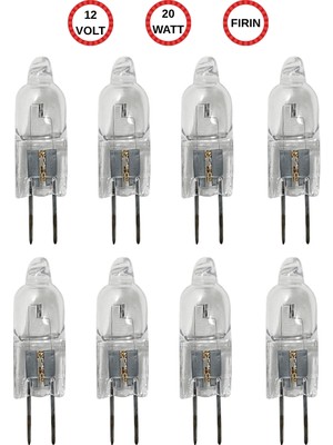 Avarson (8 Adet) Ledvance 12VOLT 20W SARI Işık G4 Duylu Fırın Ampulü