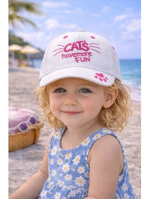 Aydın Şapkacınız 1-3 Yaş Kız Çocuk Siperli Şapka Cırtlı Ayarlanabilir Günlük Kullanım