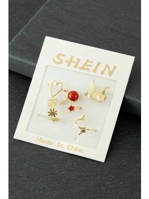 SiHako 5 Adet Çilek Lüx Eklem Yüzük