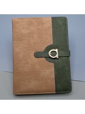 Pileli Store Termo Deri Defter Koyu Taba