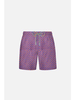 Ayyıldız 2106 Mavi Turuncu Erkek Çocuk Deniz Şortu