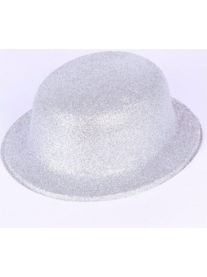 Pileli Store Gümüş Simli Parti Şapkası