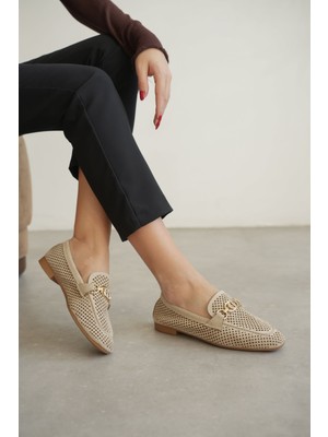 Fresco Scarfs Kadın Süet Bej Günlük Ayakkabı TR27MS02B