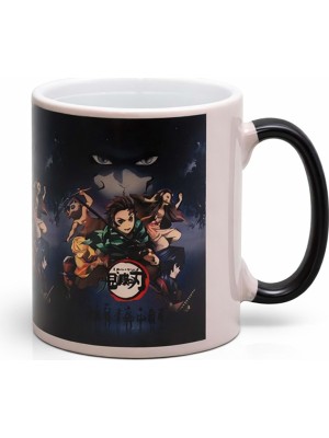 Pileli Store Porselen Renk Değiştiren Demon Slayer Kupa Bardak