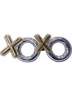 Pileli Store Xoxo Yazılı Yılbaşı Partisi Gözlüğü Gümüş Renk