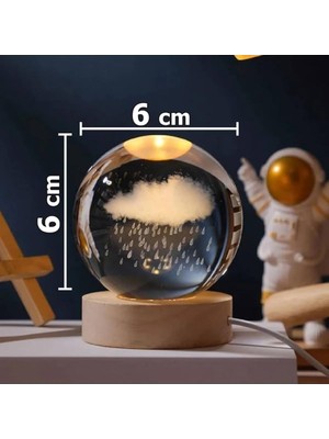 Pileli Store Yağmur Bulutu Işıklı Cam Küre Kod 58