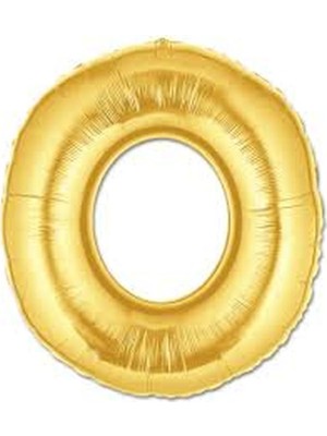 Pileli Store O Harf Folyo Balon Altın Renk 40 Inç
