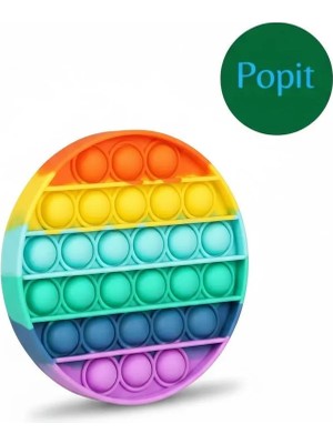 Belirtilmemiş Popit Gökkuşağı Renkli Duyusal Stres Oyuncağı Daire Eğlenceli Tasarım ve Strateji Geliştirici Yuvarlak
