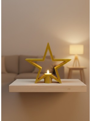 Pileli Store Yıldız Mumluk Sarı
