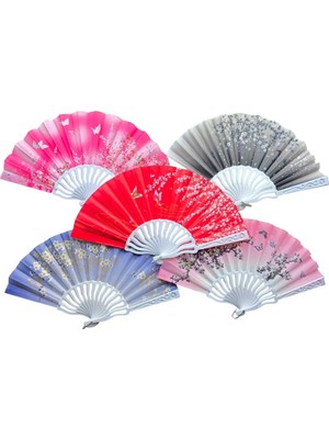 Pileli Store Plastik Kumaş Yelpaze 12 Li Karışık OB-049