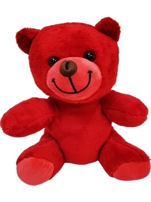 Pileli Store Sevimli Kırmızı Oyuncak Peluş Ayıcık