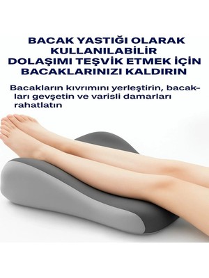 Viscora Ortopedik Bacak Yükseltici Destek Yastığı – Visco Minder, Ödem Azaltıcı ve Dolaşım Destekleyici – Ev ve Dinlenme İçin