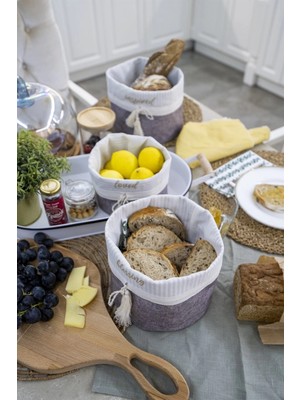 Pileli Store Yuvarlak Katlanabilir Çok Amaçlı Saklama Organizer Kutu Keçe Sepet (3 Boy)