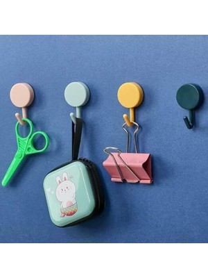 Pileli Store Kendinden Yapışkanlı Renkli Duvar Askısı 10 Adet