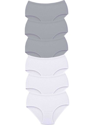 Pileli Store 6 Adet Tutku Kadın Yüksek Bel Bato Kalın Lastik Külot S10