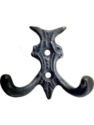 Pileli Store Eco Lounge Antika Tarz Dekoratif Pirinç Koç Çiftli Askı - 50X55MM, Oksit