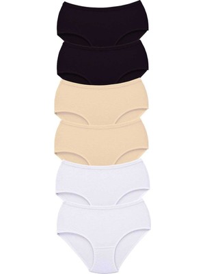 Pileli Store 6 Adet Tutku Kadın Yüksek Bel Bato Kalın Lastik Külot S15