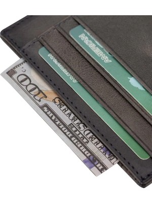 Pileli Store Deri Kartlık BLWL018 TN18EF Gri