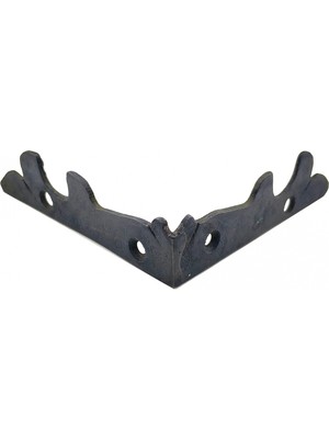 Pileli Store Eco Lounge Antika Tarz Dekoratif Pirinç Lale Köşe Gönye - Yan, 105X105 Mm, Oksit