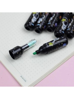 Pileli Store Astronot Fosforlu Kalem Seti