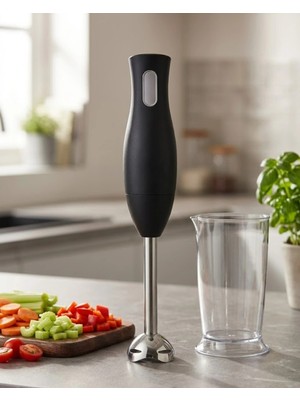 Pileli Store El Blenderı Paslanmaz Çelik Metal Ayaklı Ergonomik Tasarımlı Mutfak Blender