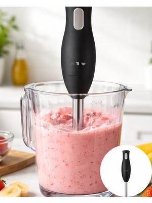 Pileli Store Mutfak El Blenderı Paslanmaz Çelik Uçlu Ergonomik Tasarım