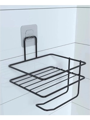 Pileli Store Pratik Yapışkanlı Metal Tuvalet Kağıdı Tutucu