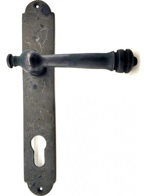 Pileli Store Eco Lounge Antika Tarz Dekoratif Pirinç Taşra Oda Kapı Kolu - 220X35 Mm, Oksit