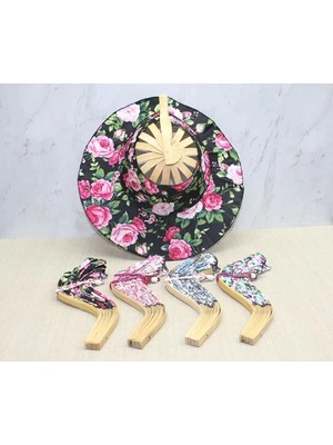 Pileli Store Ahşap Şapkalı Yelpaze