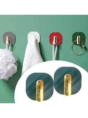 Pileli Store 2li Yapışkanlı Retro Askılık Dolap Kapak Kulpu Yeşil