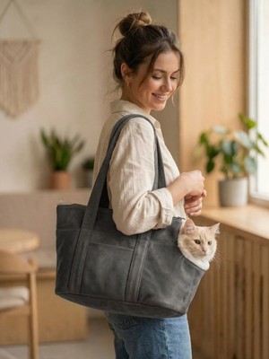 Patiderm Milano Kedi Köpek El Omuz Taşıma Çantası, Evcil Hayvan El Omuz Seyahat Çantası