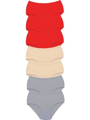 Pileli Store 7 Adet Tutku Kadın Yüksek Bel Bato Kalın Lastik Külot S17