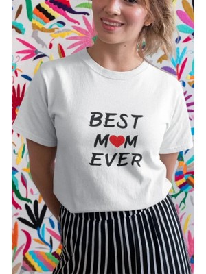 Hobilinka Unisex Bisiklet Yaka Baskılı Oversize T-Shirt - Beyaz